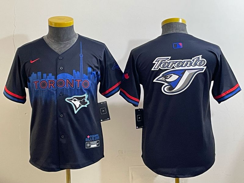 Youth 2025 Toronto Blue Jays Blank black Joint Name Nike MLB Jersey 020